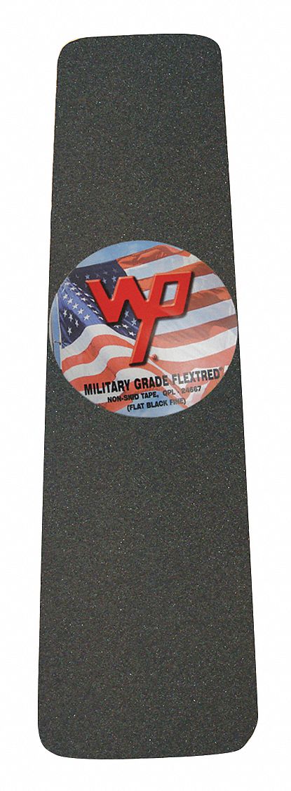 Anti-Slip Tread: Coarse, 60 Grit Size, Black, Solid, 6 in x 24 in, 31 mil Tape Thick, Acrylic, 50 PK