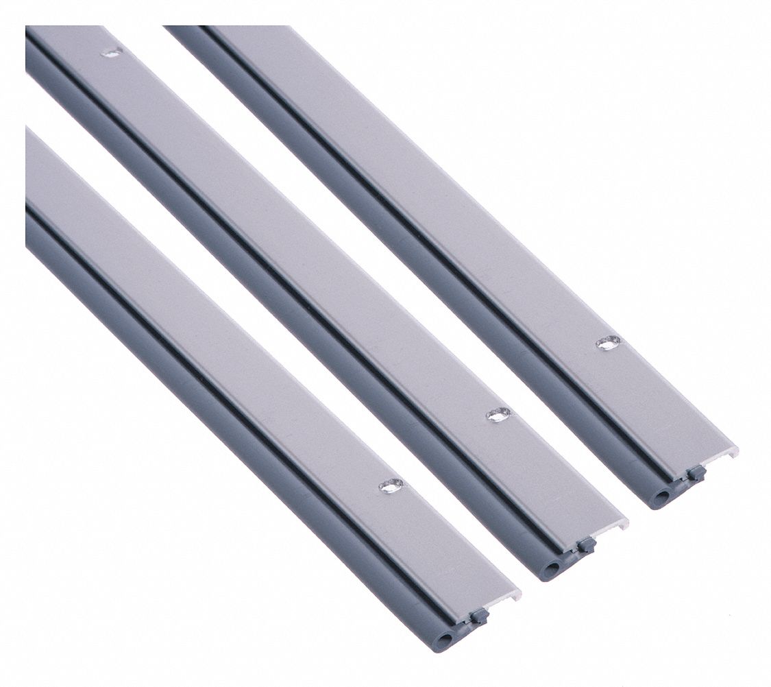 NATIONAL GUARD Aluminum, Door Weather Strip, Silver, 7 ft Overall