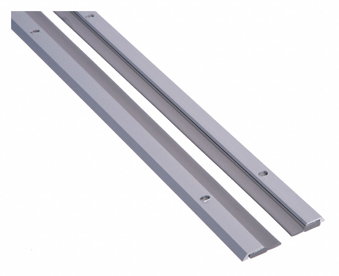 National Guard Aluminum Door Weather Strip Silver 7 Ft Overall