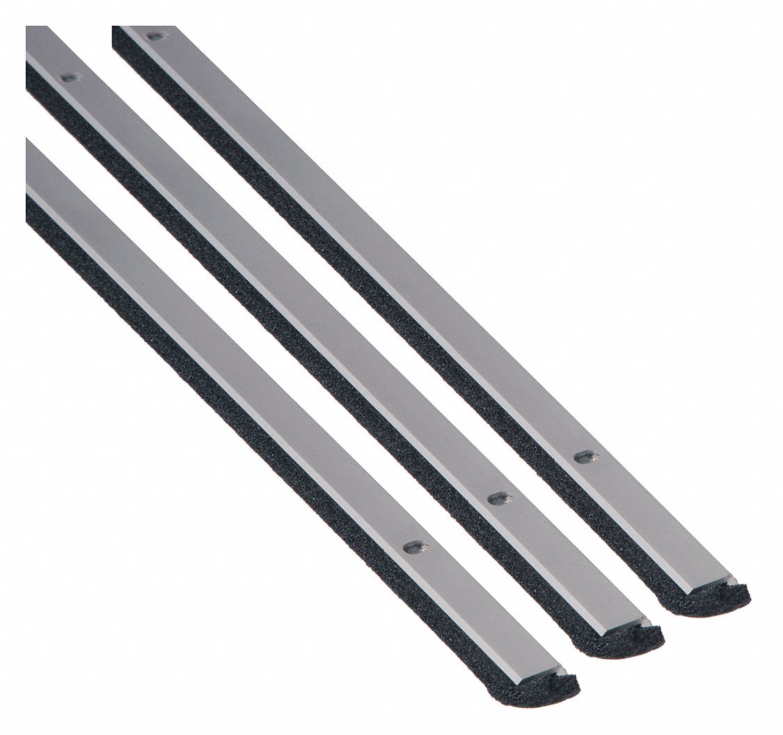 Door Weatherstripping: Screw-In Mounting, EPDM, 7 ft Overall Lg, 13/16 in Overall Wd