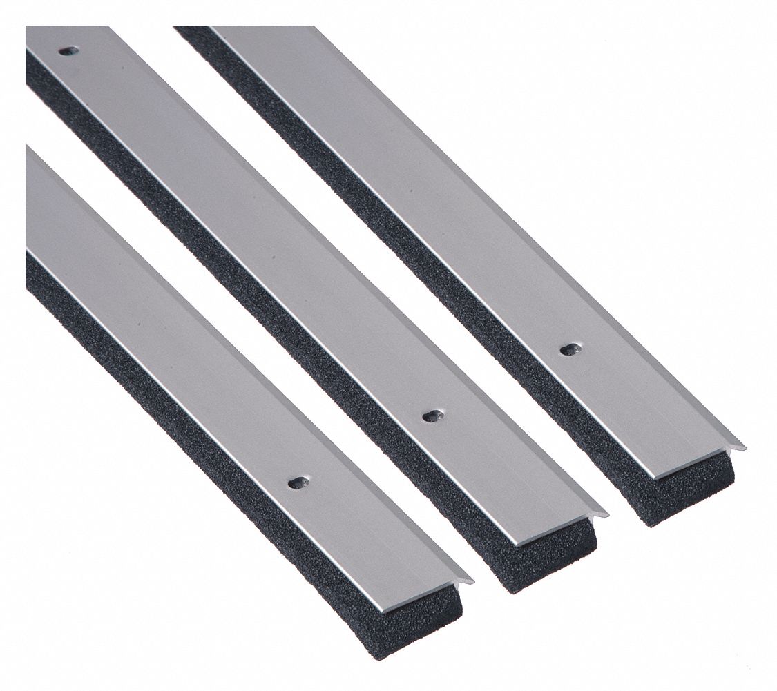 Door Weatherstripping: Screw-In Mounting, EPDM, 7 ft Overall Lg, 1 1/2 in Overall Wd