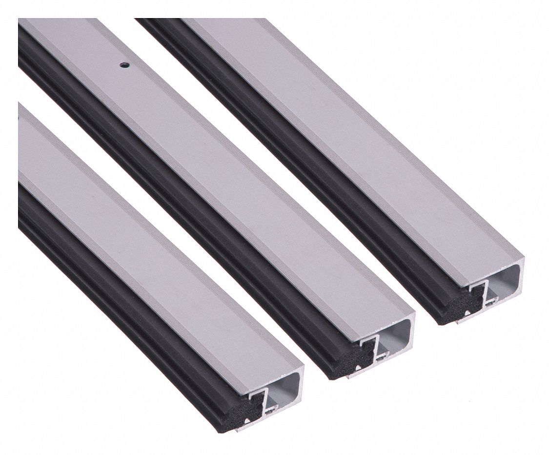 NATIONAL GUARD Aluminum, Door Weather Strip, Silver, 7 ft Overall