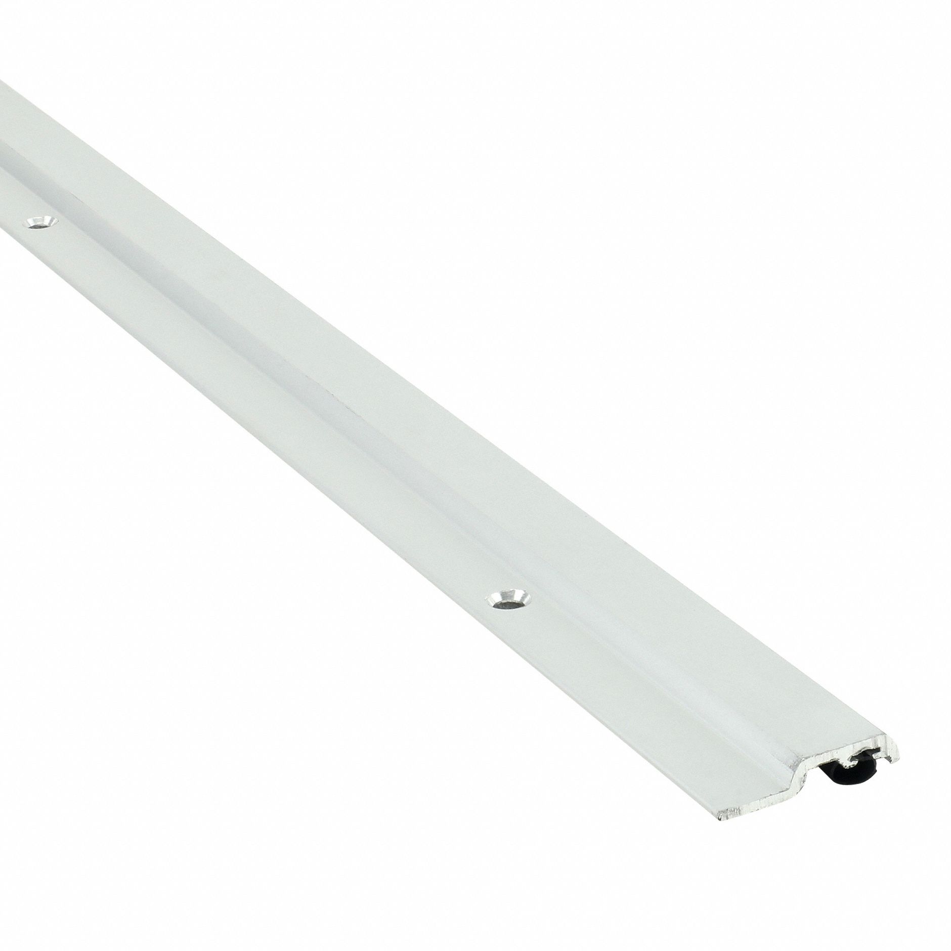 Door Weatherstripping: Screw-In Mounting, Silicone, 7 ft Overall Lg, Black