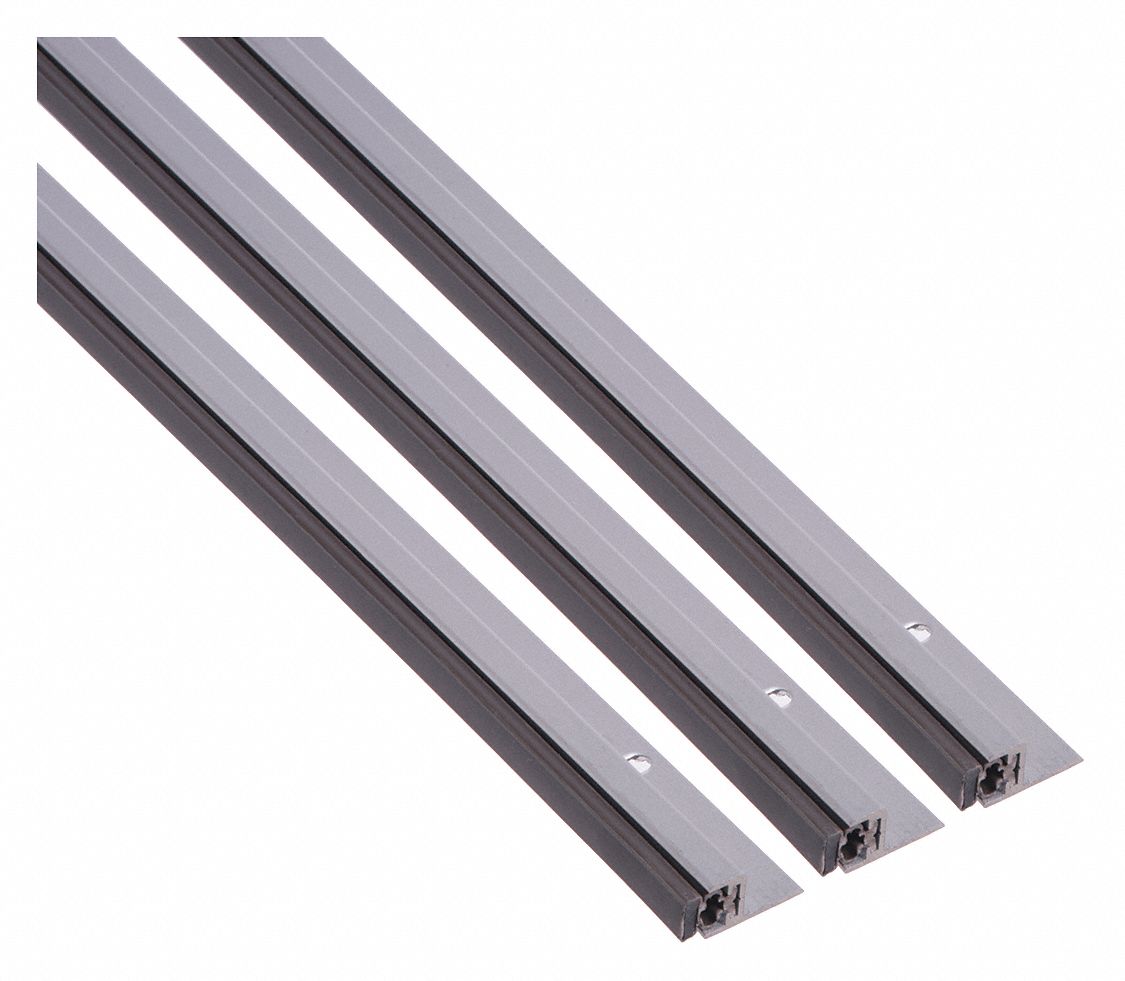 Door Weatherstripping: Screw-In Mounting, Vinyl, 7 ft Overall Lg, 7/8 in Overall Wd