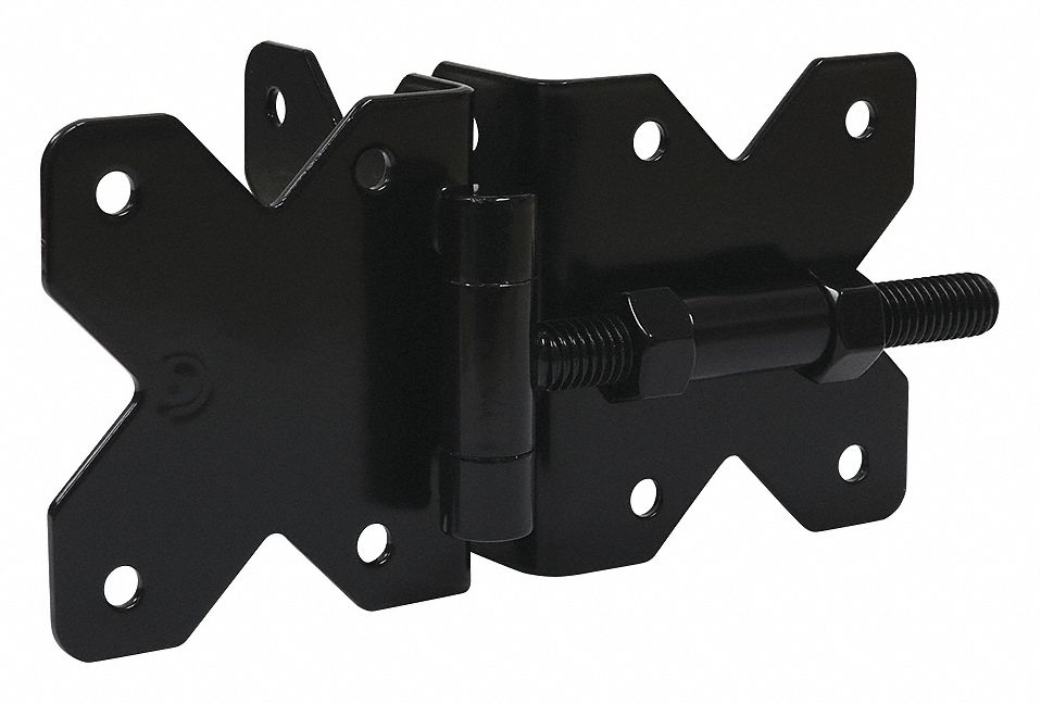 Hidden Barrel Hinge: Plastic, 3 1/2 in Leaf Ht, 3 in Leaf Wd, 8 Holes per Leaf