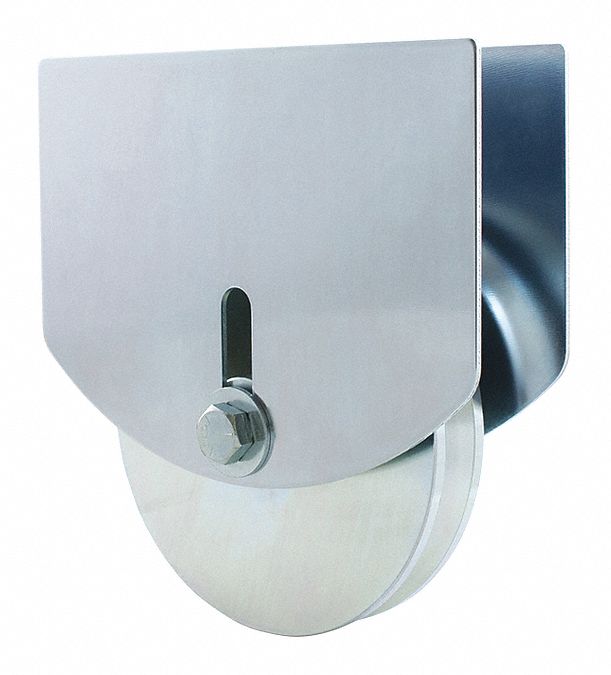 Wheel with Carriage Plates: Zinc, 2 in Wd