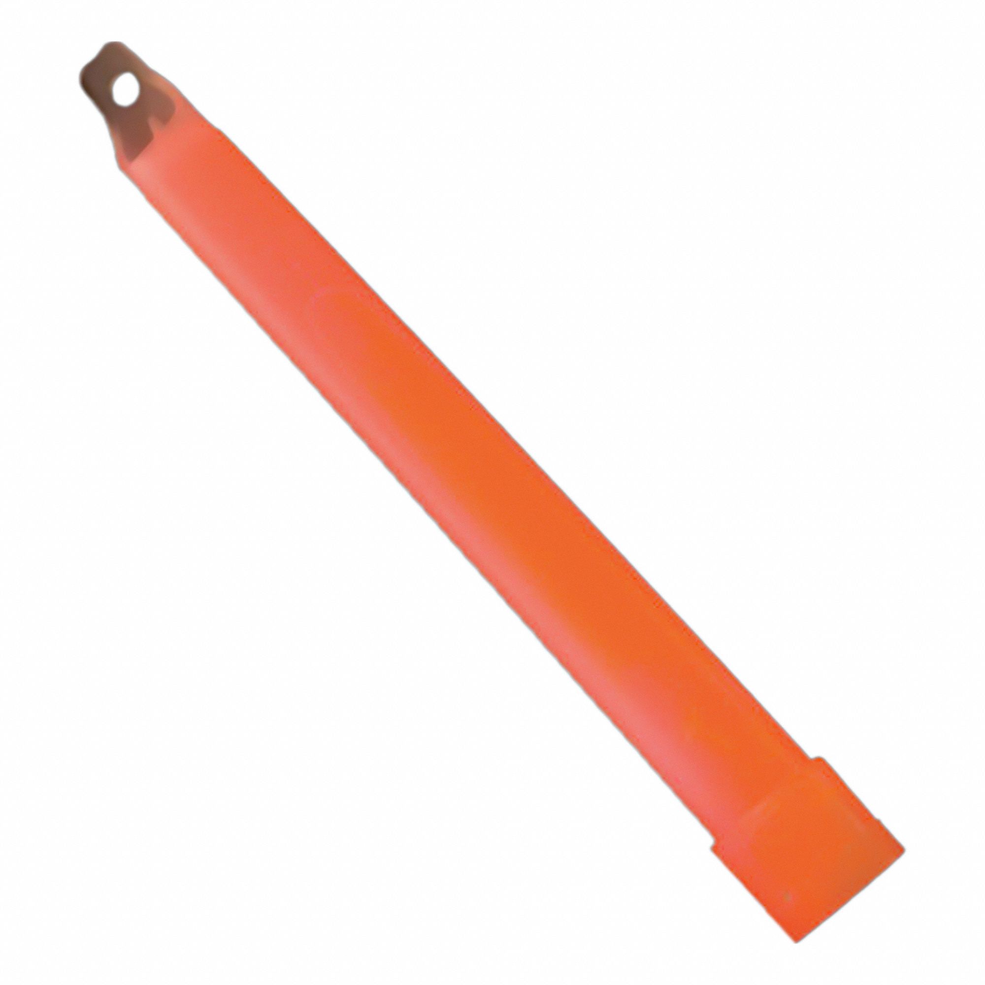 Lightstick: Red, 30 min Light Duration, 6 in Overall Lg, Stick, Single-Use, 10 PK