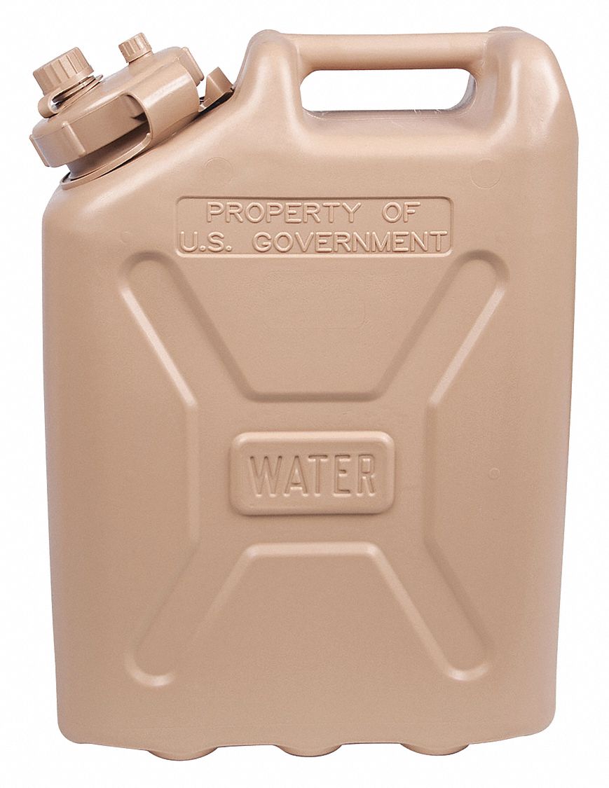 WATER CONTAINER,5 GAL CAP,SAND,PLASTIC