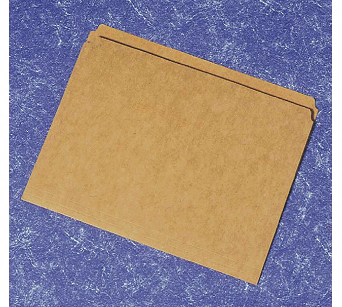 ABILITY ONE Legal Size File Folders, Straight Tab Cut, 8 1/2 in Height
