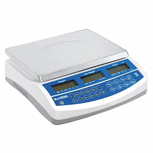 Bench Scale: 60 lb Wt Capacity, 9 in Weighing Surface Dp, kg/lb, 0.001 lb, LCD