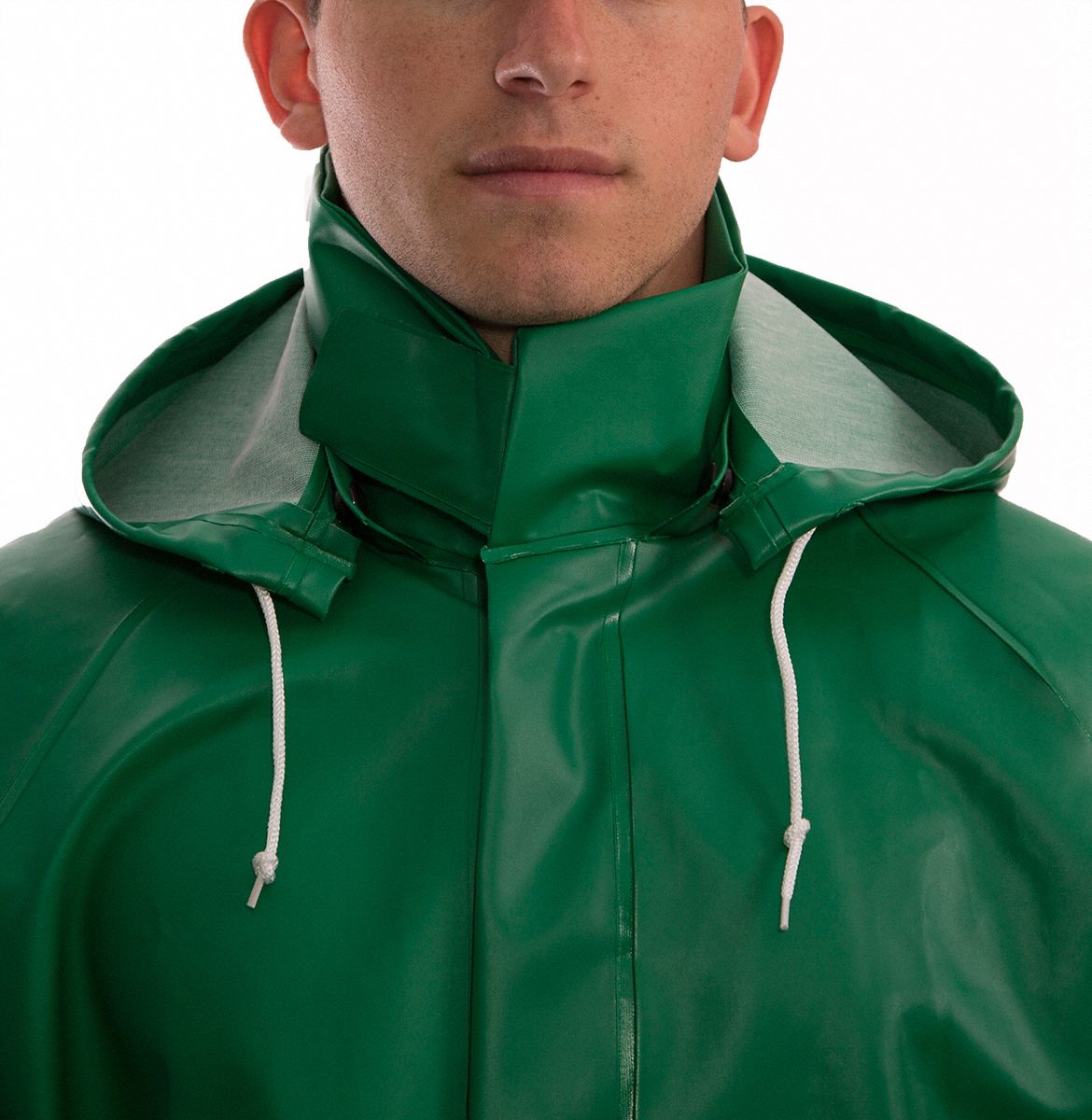 TINGLEY Rain Hood with Snaps, Green, Rainwear Primary Material
