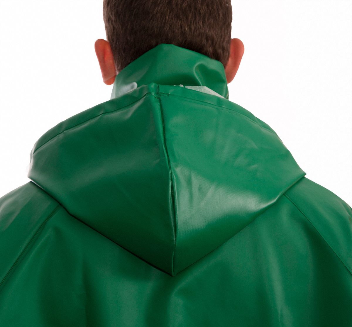 TINGLEY Flame Resistant Rain Hood: Universal, Green, PVC, Snaps Hood ...