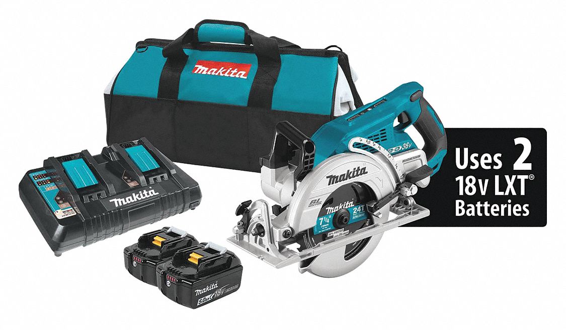 Circular Saw: 7 1/4 in Blade Dia., Left, 2 9/16 in Max. Cutting Dp @ 0 Deg., 0°to 50°, LXT®