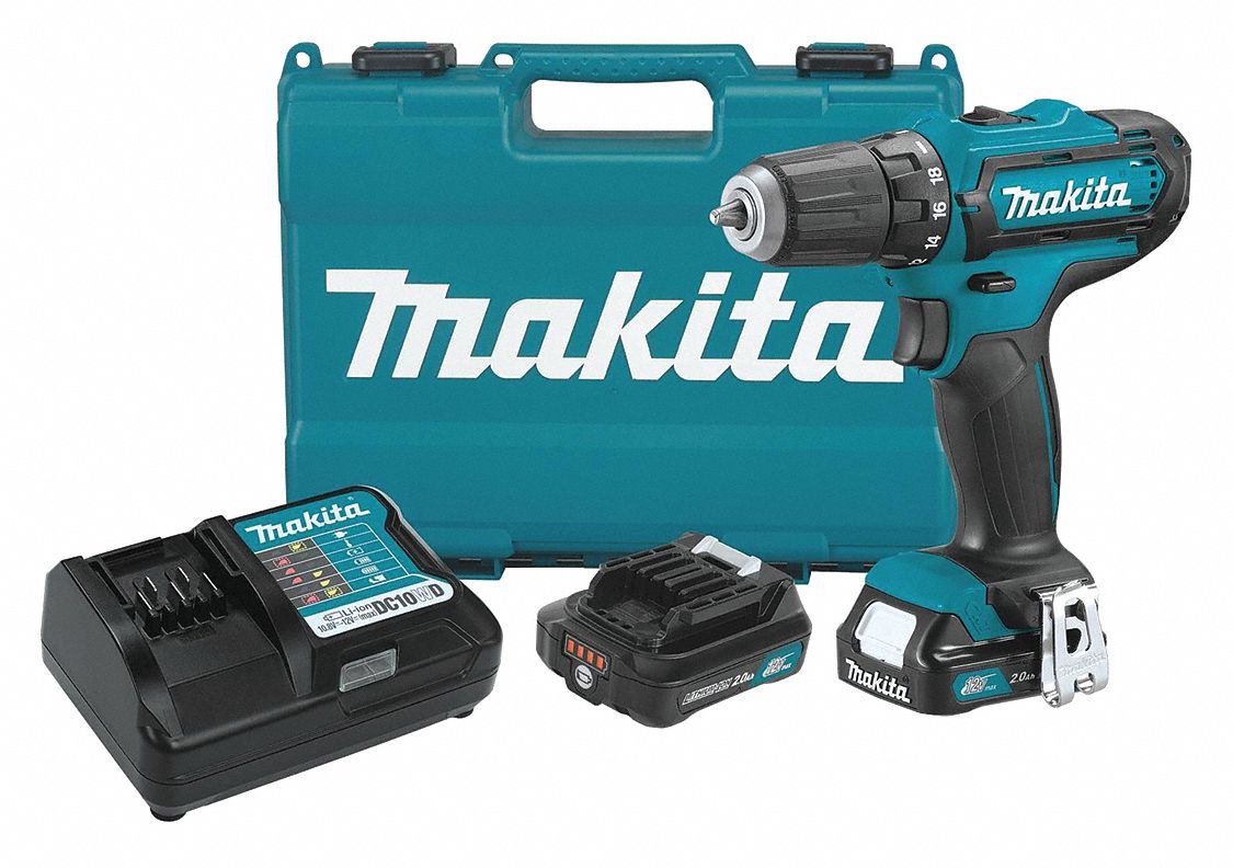 Drill Kit: CXT®, Compact, 3/8 in Chuck, 1, 700 RPM Max., Brushed, Battery Included, (2) 2.0 Ah