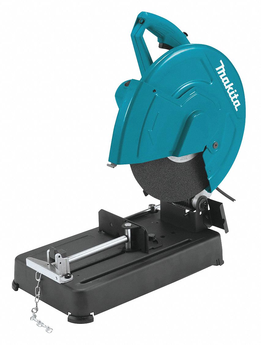 CUT-OFF MACHINE, CORDED, 120V AC/15A, 14 IN DIA, 3800 RPM, 5 IN ROUND CUT, 4 X 7⅝ IN