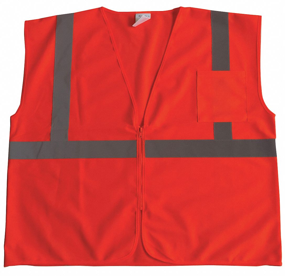 Double Stripe,  Class2 Orange/Red,  2XL