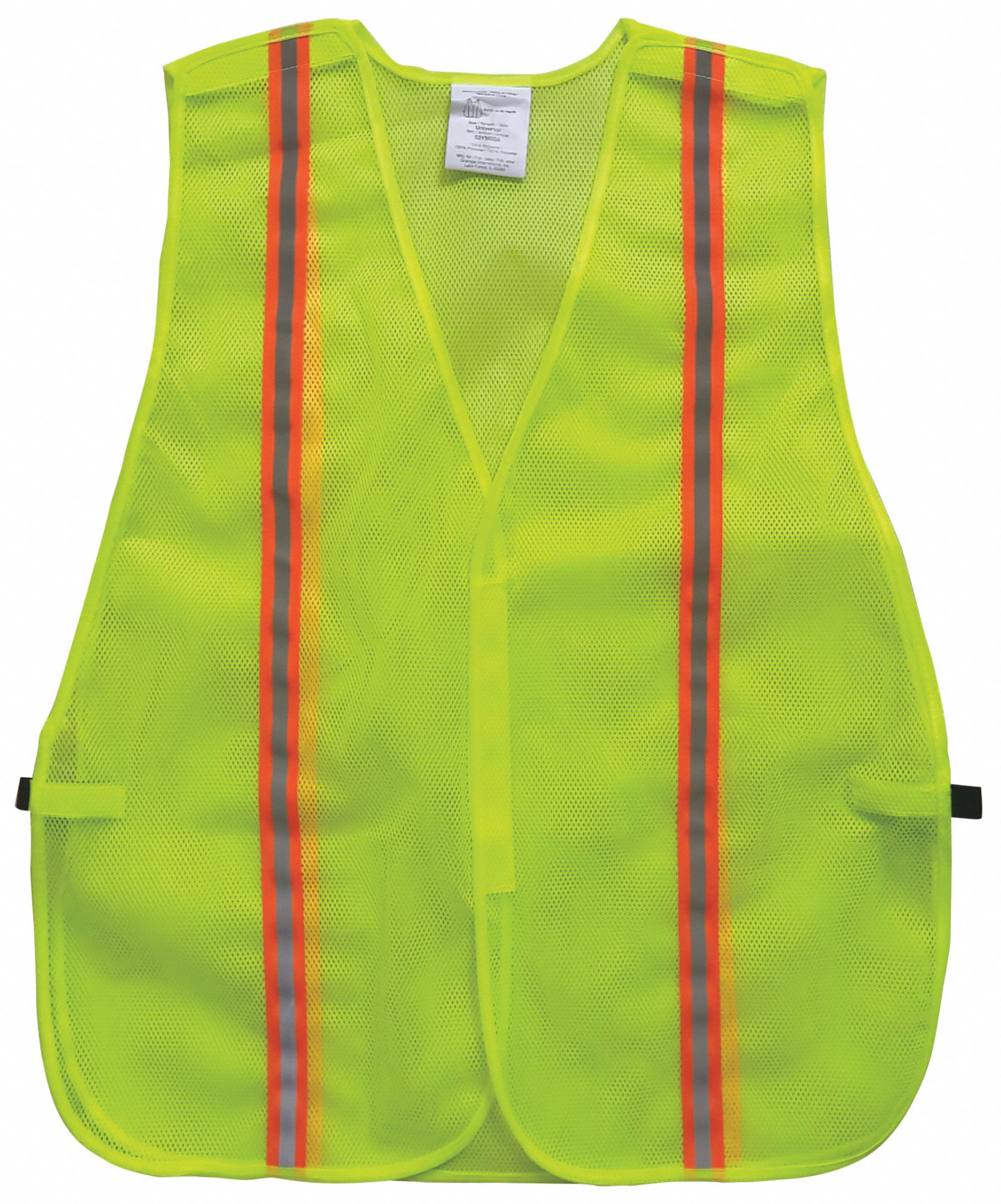 J6044 Back Stp Vest Unrated Yellow/Grn Univ