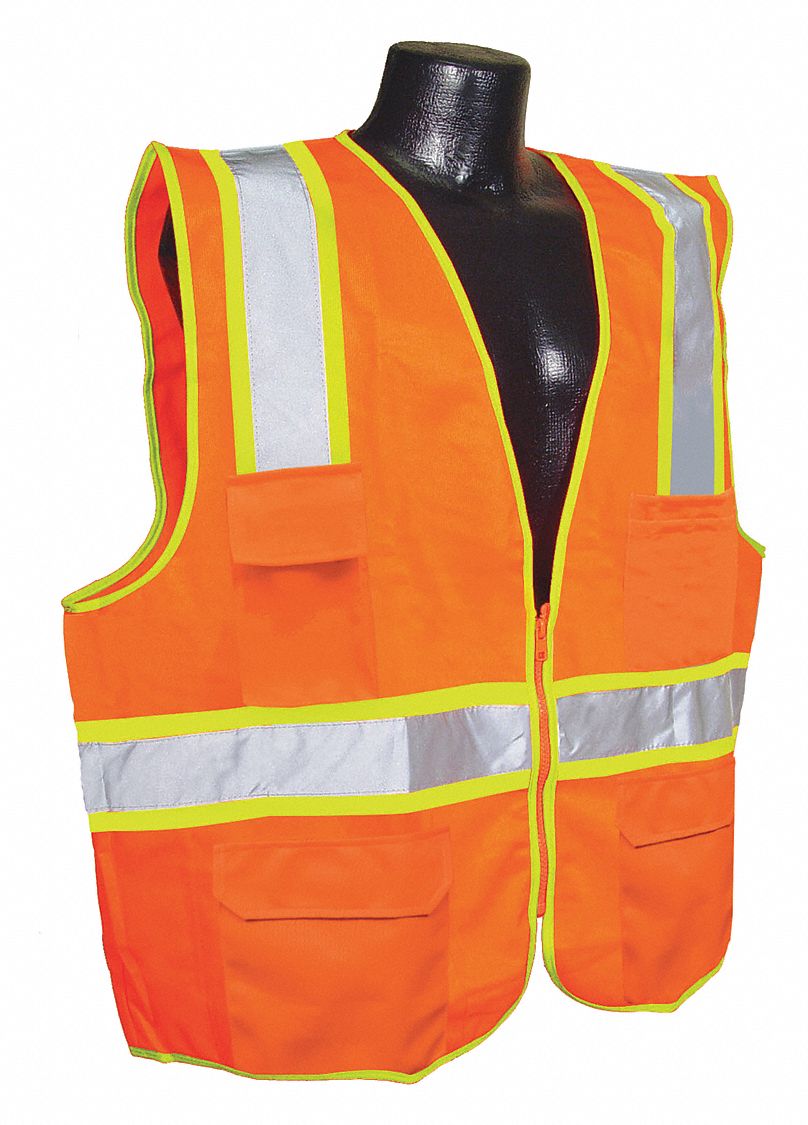 High Visibility Vest, Orange/Red, XL