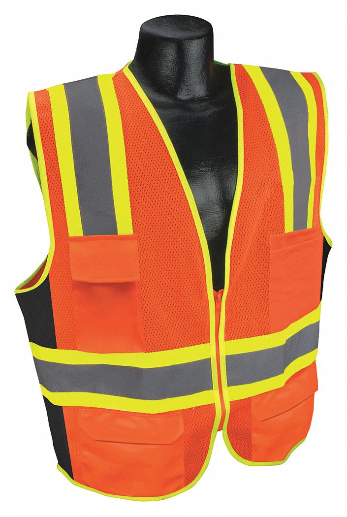 High Visibility Vest, Orange/Red, 4XL