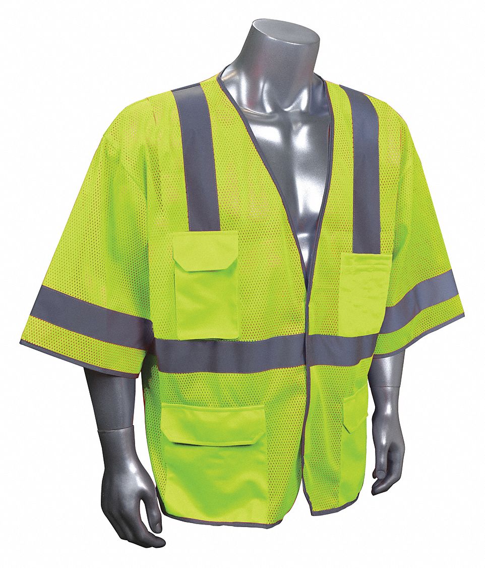 Blaklader High Vis Weste Gelb - Warnweste Größe 4XL/5XL Aus 100% Polyester