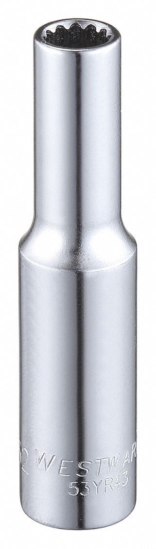 Socket Stl 12P7/32in Chrome 0.25in