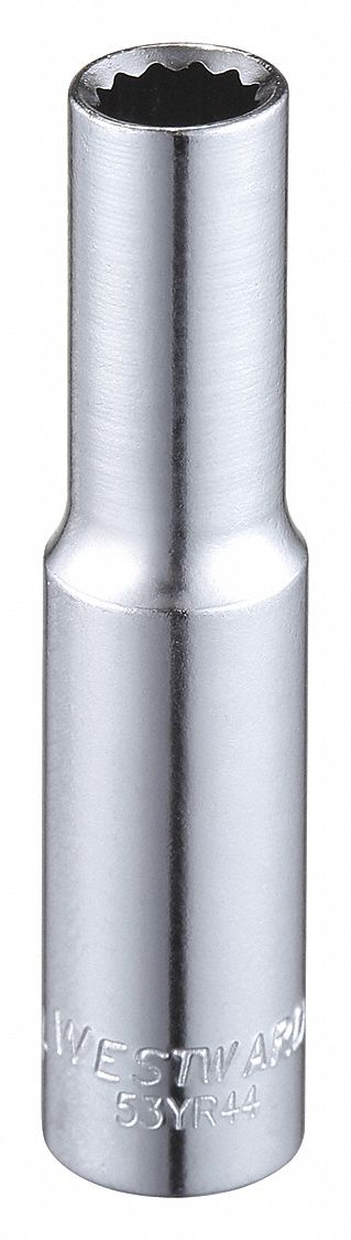 Socket Stl 12P1/4in Chrome 0.25in