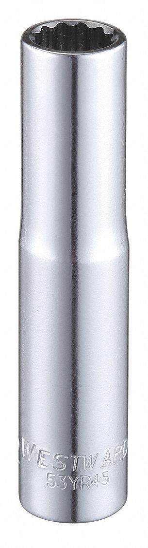 Socket Stl 12P9/32in Chrome 0.25in