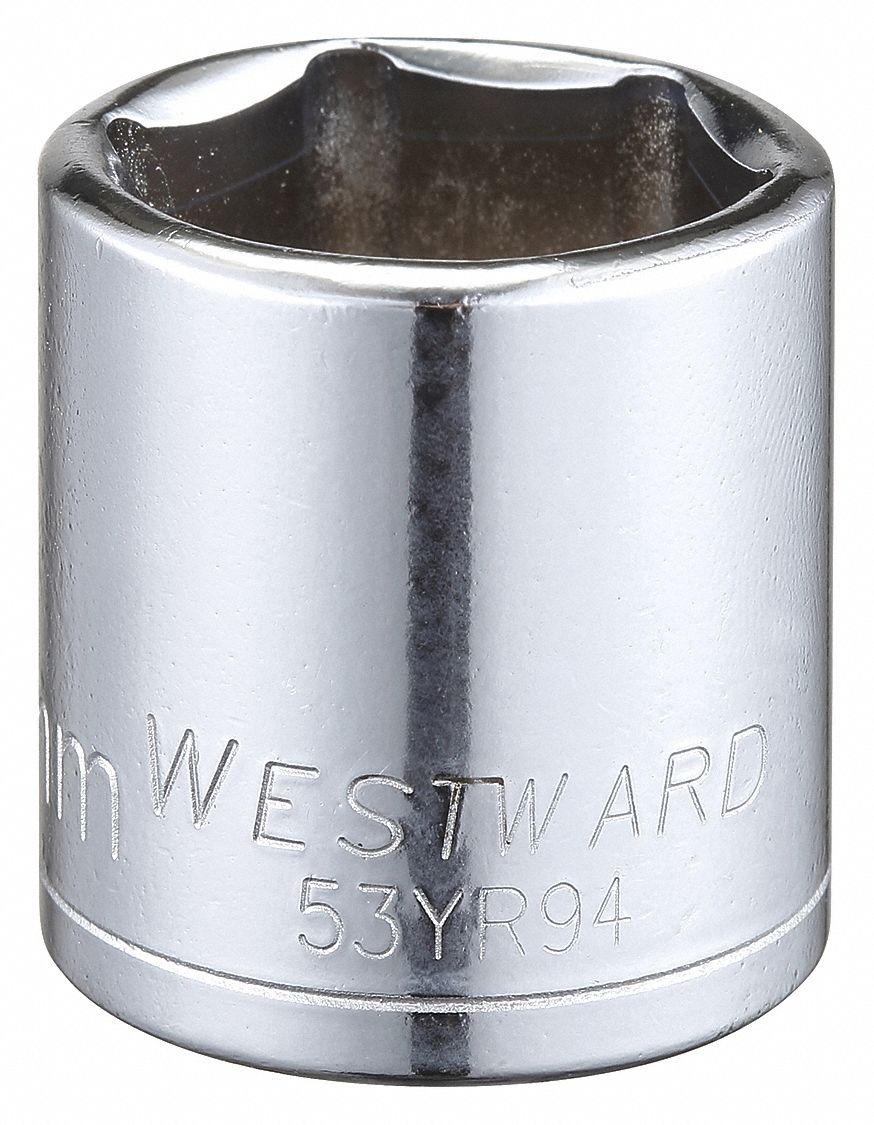 Socket Stl 6P22mm Chrome 0.375in