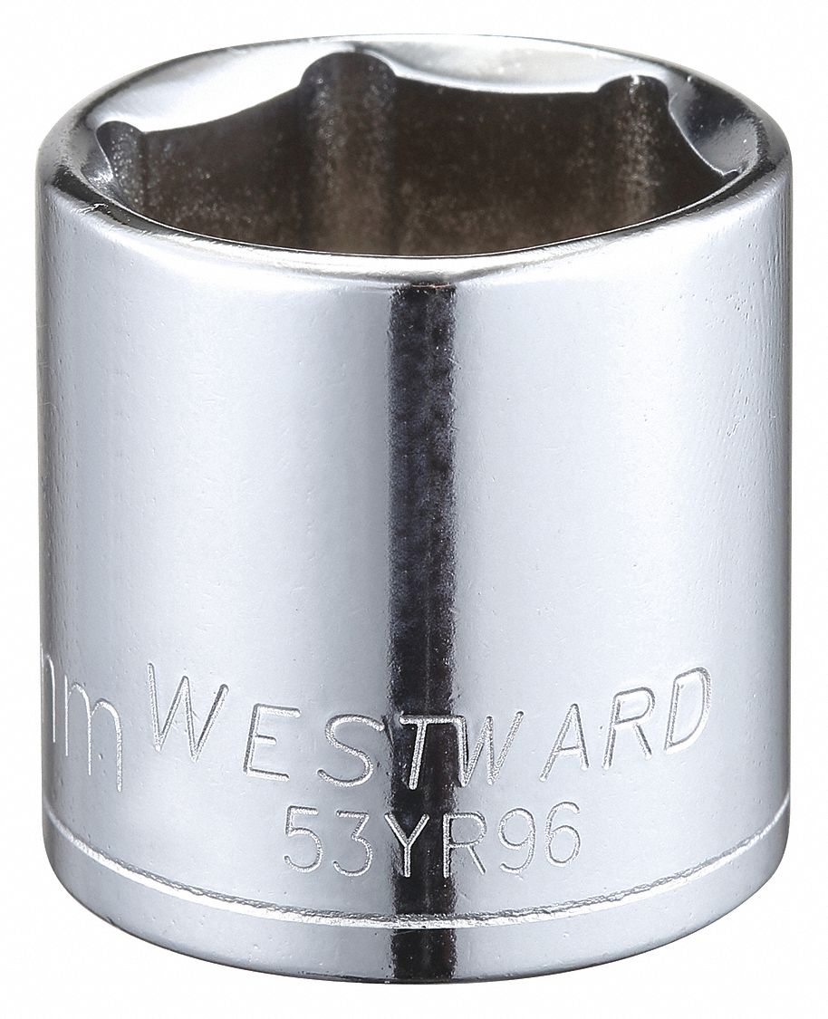 Socket Stl 6P24mm Chrome 0.375in