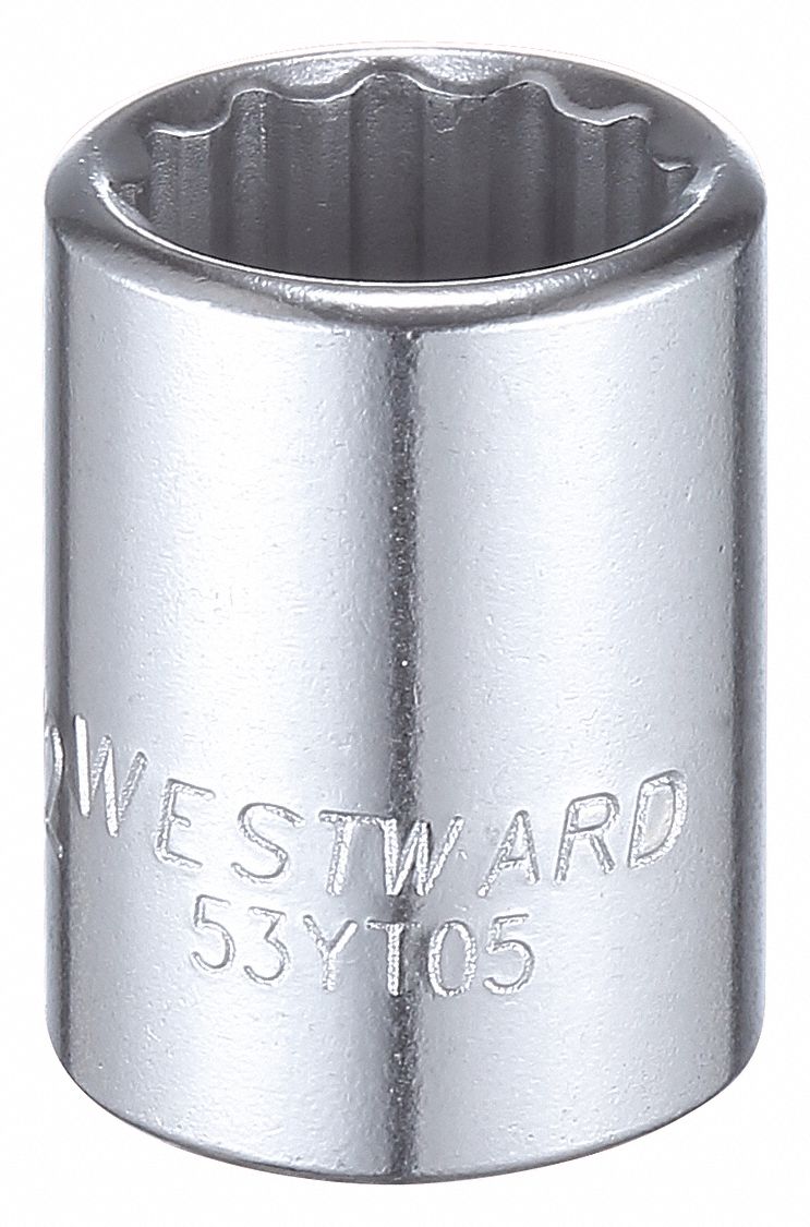 Socket Stl 12P1/2in Chrome 0.375in