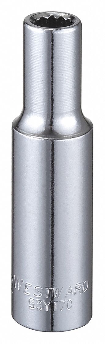 Socket Stl 12P9/32in Chrome 0.375in