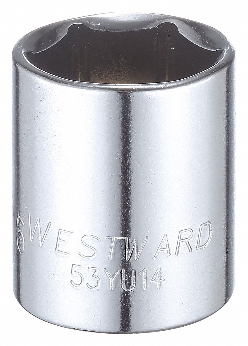 16mm Alloy Steel Socket with 3/8 Drive Size and Full Polished Finish WESTWARD Pack of 10 