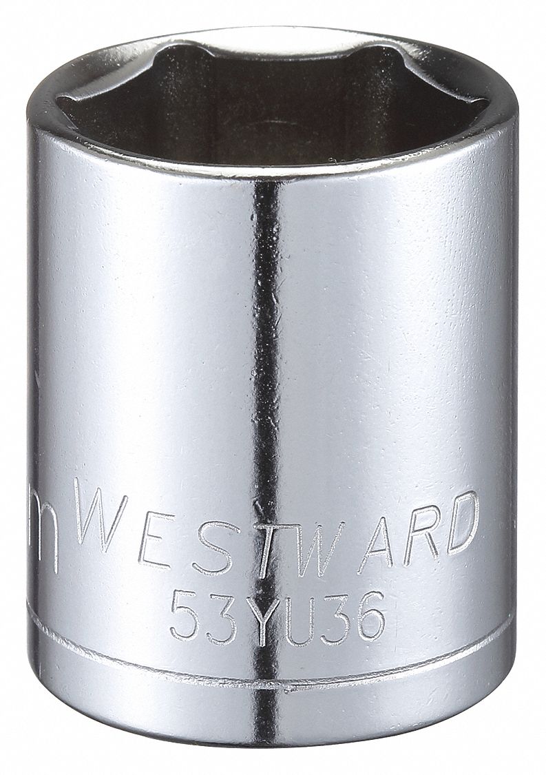 Socket Stl 6P24mm Chrome 0.5in