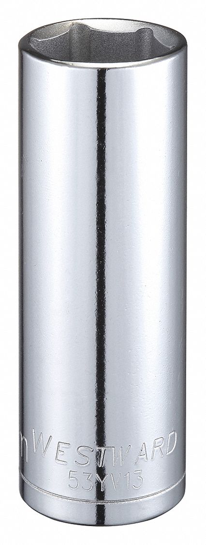 Socket Stl 6P22mm Chrome 0.5in