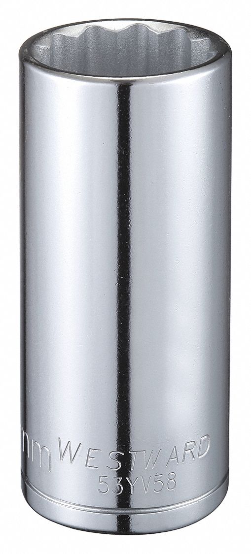 Socket Stl 12P28mm Chrome 0.5in