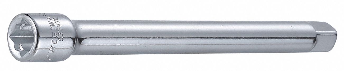 SOCKET EXTENSION,3/8",6" L,,FULL POLISH