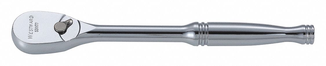 HAND RATCHET, 8 1/4 IN, CHROME, 3/8 IN