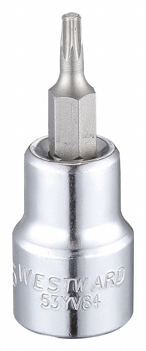 ScktBit Stl T15 Torx Chrm 6Pnt 0.375in