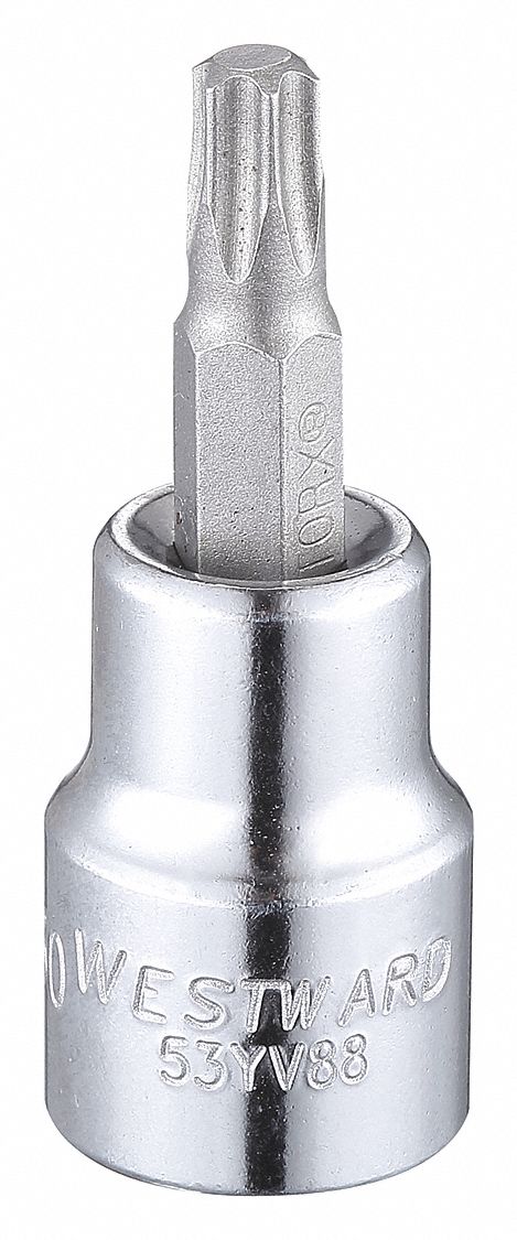 ScktBit Stl T30 Torx Chrm 6Pnt 0.375in