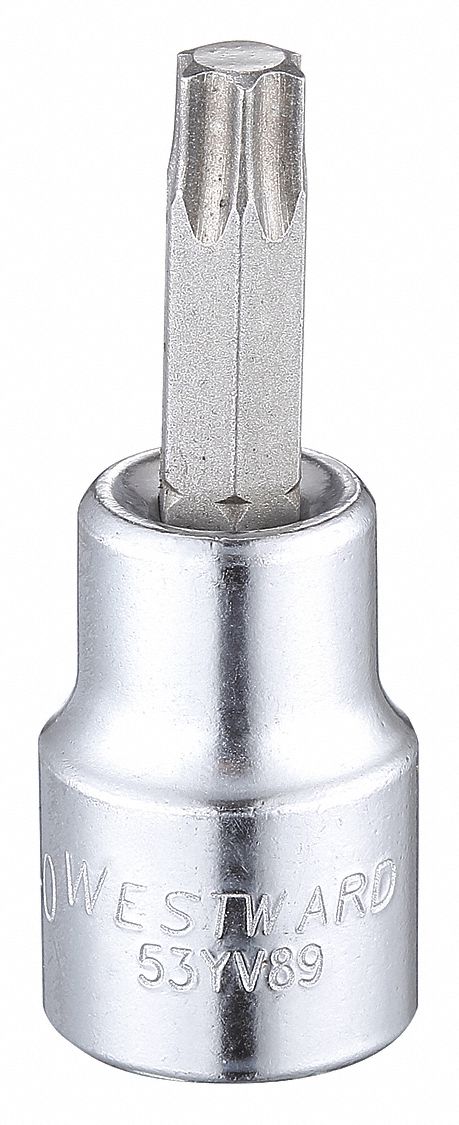ScktBit Stl T40 Torx Chrm 6Pnt 0.375in