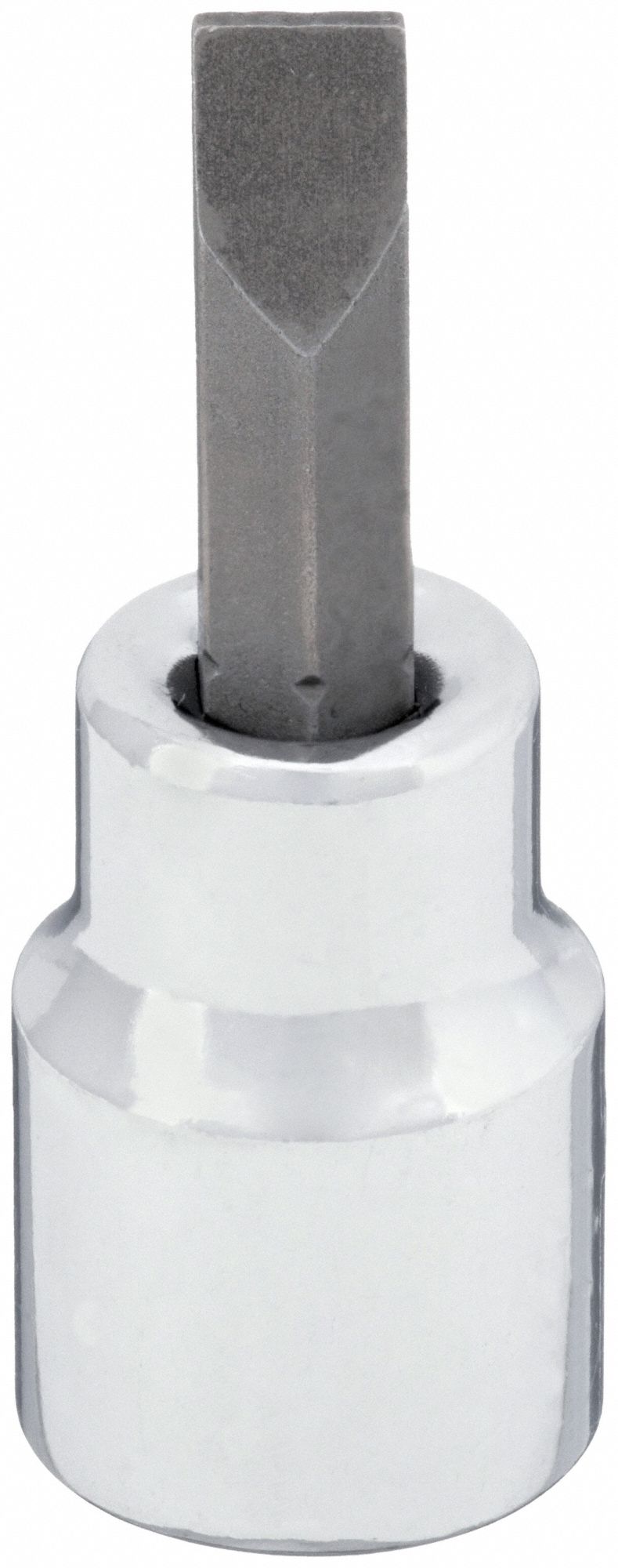 SOCKET BIT,3/8" DR,1/4" TIP,SLOTTED