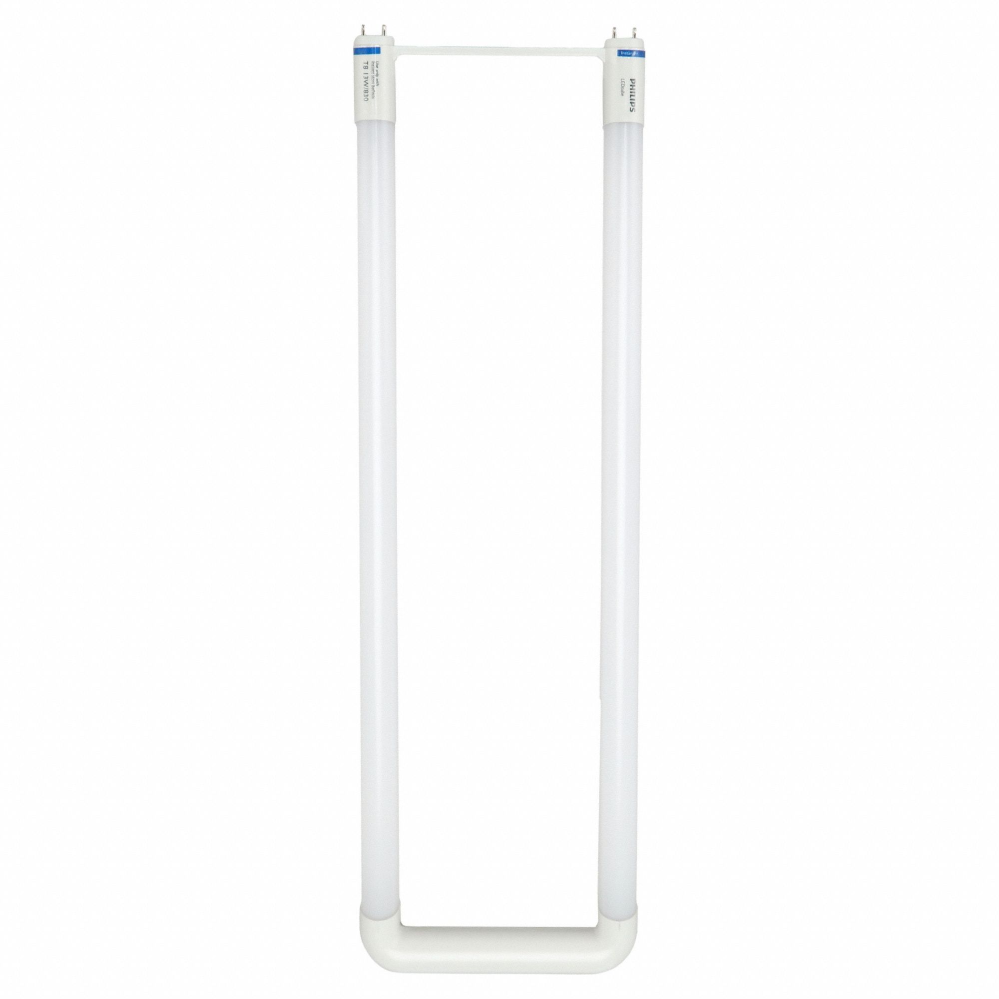 U-Shaped LED Bulb: T8, Medium Bi-Pin (G13), 6 in U-Bend Leg Spacing, 13 W Watt, 3000K