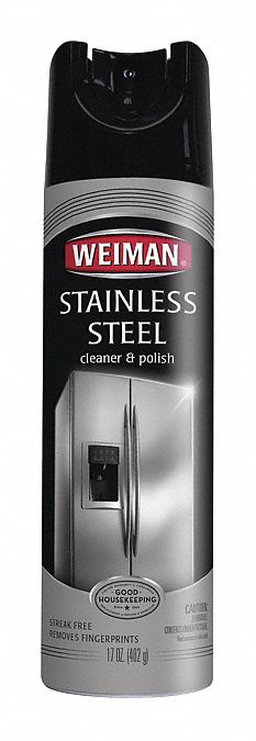 Metal Cleaner and Polish: Aerosol Spray Can, 17 oz Container Size, Ready to Use, Liquid, Unscented