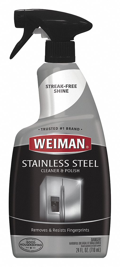 Metal Cleaner and Polish: Trigger Spray Bottle, 22 oz Container Size, Ready to Use, Liquid