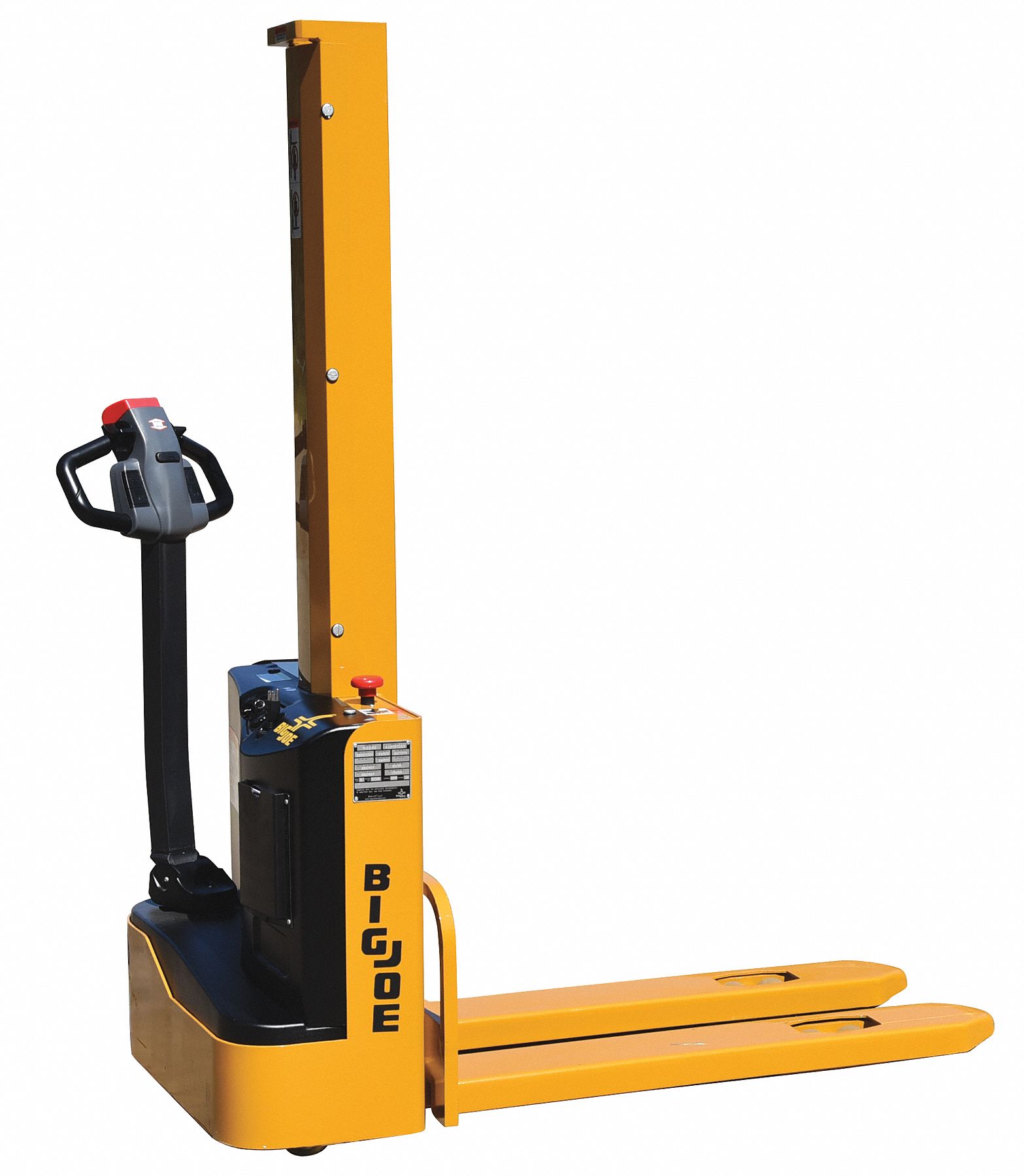 Powered Fork-Over Stacker: 2,200 lb Load Capacity, 45 in x 6 3/4 in, 1 in to 5 ft 2 in