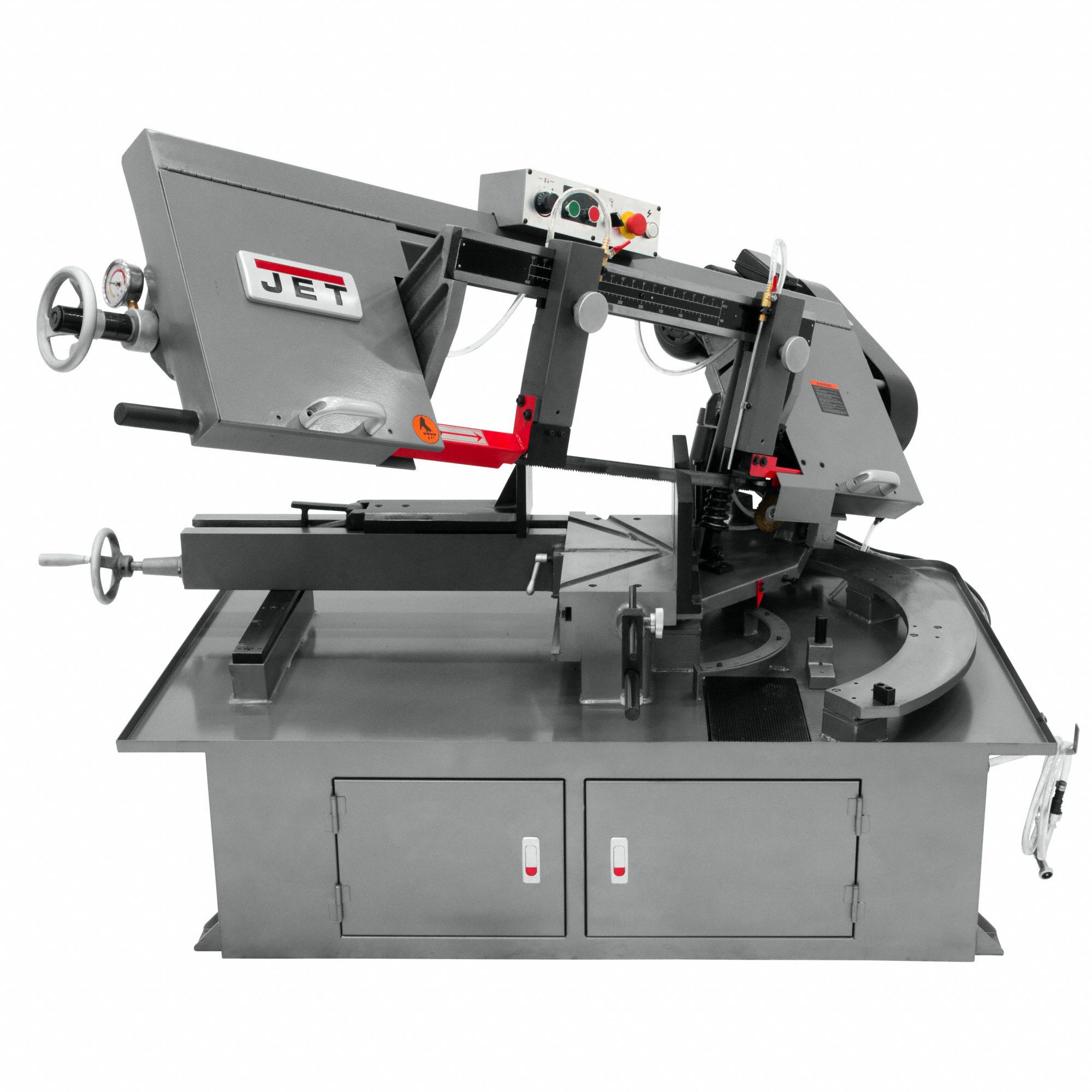 JET Band Saw: 10 in x 18 in, 50 to 275, 60° Left to 45° Right, 13.5 A ...