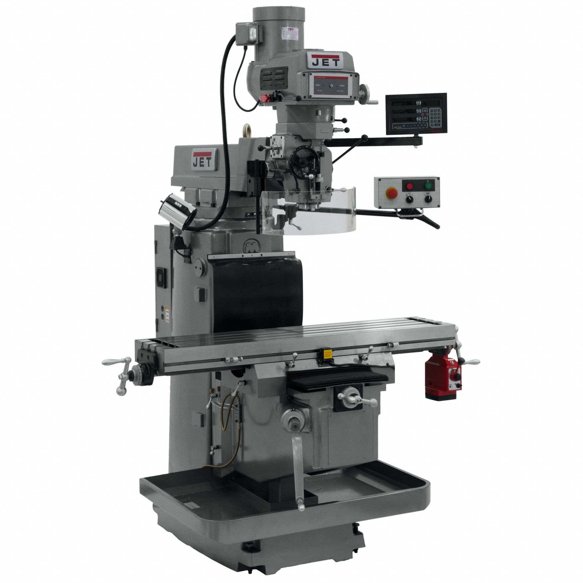 JET Knee/Column Milling Machine: 12 in Table Lg, 54 in Table Wd, 925 lb ...