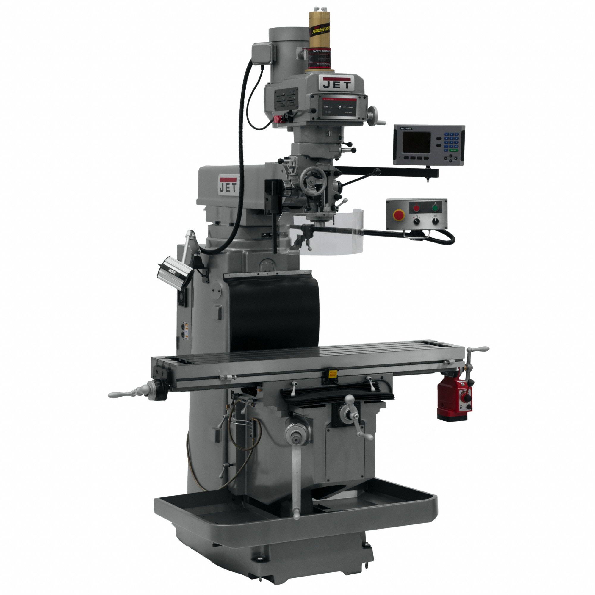 JET Knee/Column Milling Machine: 12 in Table Lg, 54 in Table Wd, 925 lb ...