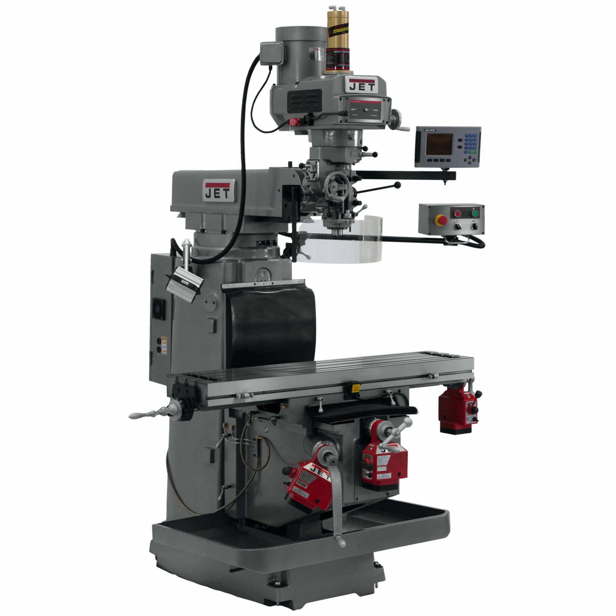 JET Knee/Column Milling Machine, Table Length 12 in, Table Width 54 in