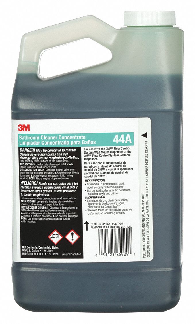 3M, 44A, Fits Flow Control Dispenser Series, Bathroom Cleaner 53ZG68